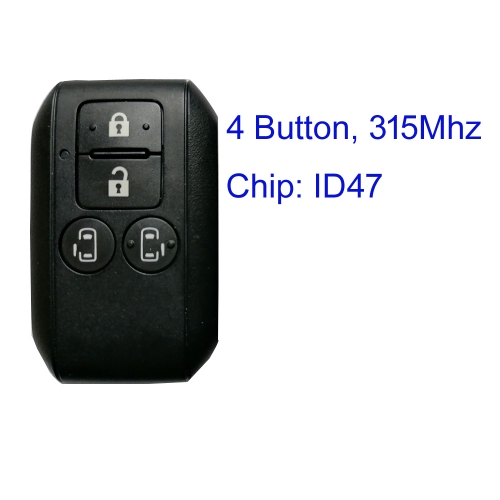 MK370032 4 Button 315MHz Smart Key for S-uzuki ERTIGA 2019 Spacia 2013-17 With ID47 Chip Remote Control R79R0 OMRON