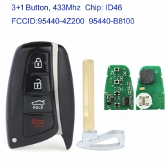 MK140372 4 Button 433MHz Smart Key for H-yundai  Santa Fe 2013 2014 2015 2016 2017 2018 Car Key Fob with id46 Chip 95440-B8100 95440-2W500 SY5MDFNA433