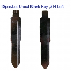 FS360001 10pcs/Lot Uncut Flip Key Metal Blade Key for Isuzu For KEYDIY KD VVDI JMD Flip Remote Replacement Blade #14 Left Groove
