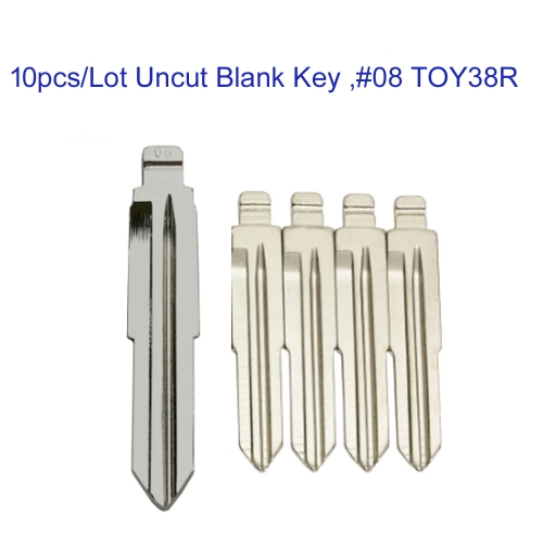 FS190126 10PCS/Lot Uncut Insert Key Blade Blank Blades for Daihatsu Kia Auto Car Flip Key Blade Replacement  #08 TOY38R KD Blade