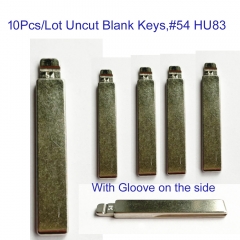 FS240033 10pcs Universal Remotes Flip Blade for P-eugeot 301/307/308/408 C-itroen C3/C4L/C5 #54 HU83 Uncut Blank Key