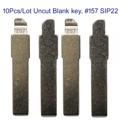 FS330015 10pcs/Lot Uncut Key Blade Blades for For F-iat 500 Bravo Ducato Firino Qubo Flip Key #157 SIP22 Metal Key Head Blank Key