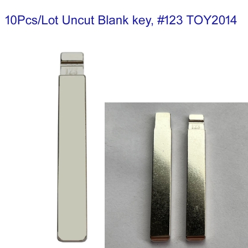 FS190135 10PCS/Lot Key Blade Blades for T-oyota  Corolla 2015 Auto Car Flip Key Blade Replacement  #123 TOY2014 Uncut Blank Keys