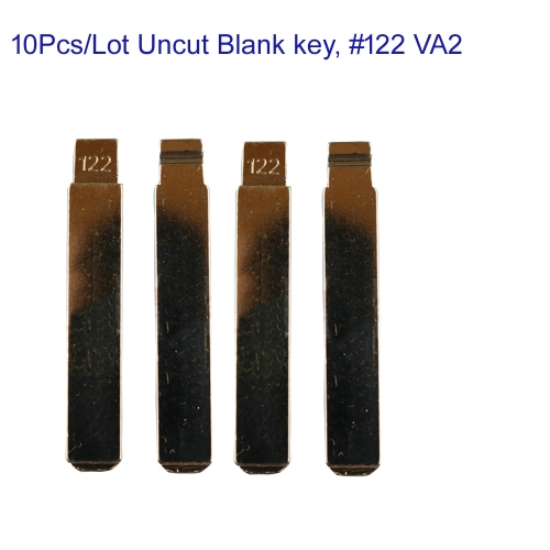 HZYK40585 10pcs Universal Remotes Flip Blade for P-eugeot C-itroen  C4L R-enault Remote Uncut Blank Key  #122 VA2