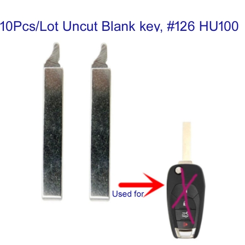 FS280028 10pcs/Lot Remote Blade Metal Blank Uncut Flip Key Blade for C-hevrolet #126 HU100 OP-11 2016 - 2020 Cruze Flip Key Blade