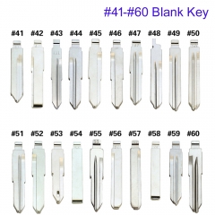 FS610007 Uncut Flip Key Metal Blade Key for KD Xhorse JMD VVDI Remote Car Key Blade Head Key Replacement #41-#60