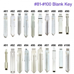FS610009 Uncut Flip Key Metal Blade Key for KD Xhorse JMD VVDI Remote Car Key Blade Head Key Replacement #81-#100