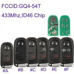 MK310083 433MHZ Smart Key for DODGE Ram 1500 2500 3500 2014 2015 2016 2017 2018 Keyless Go Entry Key GQ4-54T ID46 Chip