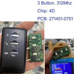 MK450041 Original 3 Button 312MHz Remote Key Smart Key for Subaru Denso Auto Car Key Fob 271451-0751