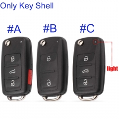 FS120042 3+1/2/3 Button Key Shell Flip Key Case For VW Transporter Polo GOLF 202AD 202H Fob Case Replacement