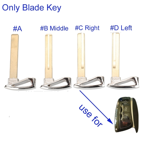 FS130040 Emergency Insert Key Blade Blades for K-ia  H-yundai Auto Car Key Blade #A #B #C #D