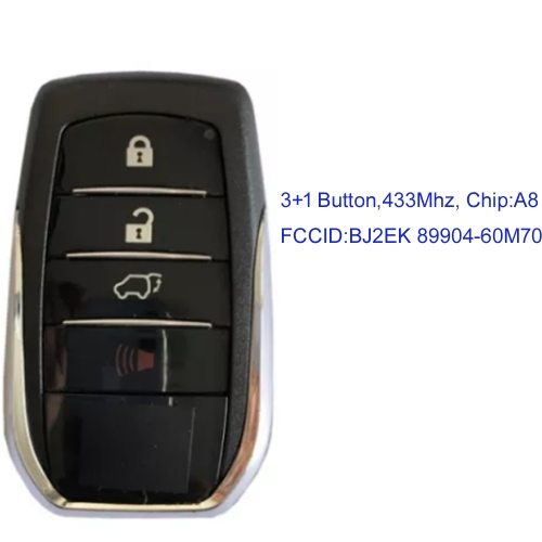 MK190355 3+1 Button 434MHZ Smart Key for T-oyota  Land Cruiser 2018-2019 FCC ID: BJ2EK PN: 89904-60M70