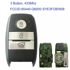 MK130135 3 Button 433mhz Smart Key for KIA Seltos 2020 Proximity Key SYE3FOB1908 95440-Q6000 Auto Car Key Fob