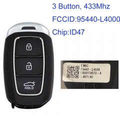 MK140179 3 Button 433MHz Smart Key for H-yundai Tucson 2021 FCCID 95440-L4000 Remote Key Fob Keyless Go With ID47 Chip