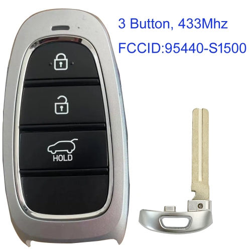 MK140382 3 Button 433MHz Smart Key for H-yundai Santa Fe 2021 Remote FCCID 95440-S1500 Keyless Go