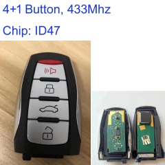 MK030002 4+1 Button 433mhz Smart Key for Great Wall GWM GWM New Haval H6 H2S With ID47 Chip Remote Auto Car Key Fob