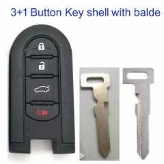 FS190153 3+1 Button Smart key Shell for T-oyota  Rush Auto Car Key Casing Replacement with left/Right Blalde