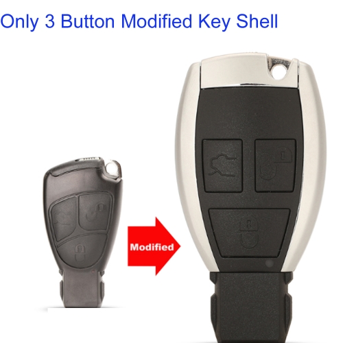 FS100054 3 Button Modified Car Key Shell Case Cover For Mercedes Benz B C E ML S CLK CL Replacement Smart Car Key Shell