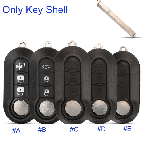 FS330021 2/3 Button Flip Remote Key Case Shell Cover Housing For Fiat 500 Panda Punto Bravo Peugeo C-itroen Car Key Entry Fob Shell