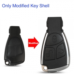FS100053 3 Button New Style Silver Side Modified  Remote Key Shell Case Fob Cover For Benz CLS C E S + battery Holder