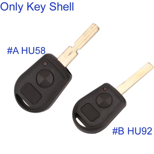 FS110037 2Button Remote Key Shell House Cover Head Key for BMW EWS Z3 E31 E32 E34 E36 E38 E39 E46 Replacement HU58/HU92 Blade