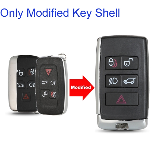 FS1500010 5 Button Modified Car Key Shell For L-and Rover R-ange Sport Discovery 4 Evogue LR4 2010-15 Refit for XE XFL Et J-aguar Freelander