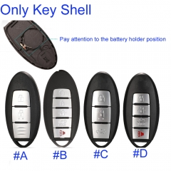 FS210061 2/3/4/5 Button Remote Car Key Shell Case For N-issan ALTIMA MAXIMA Murano Versa Teana Sentra Auto Key Shell