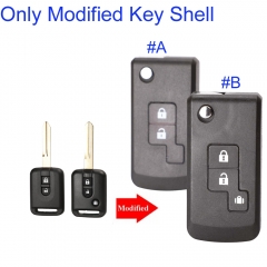 FS210054 Modified 2/3 Buttons key Shell Case Fob Keyless Entry For N-issan Qashqai Micra Navara Almera Note Shell Replacement