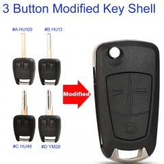 FS460018 3 Buttons Modifed Remote Flip Key Shell Car Case Fob For Opel Vectra Antigo Omega Suprema Agile Montana Housing Replacement
