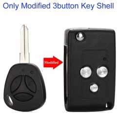 FS620002 3Button Modified Flip Folding Key Shell Case For Lada Uncut Auto Blank Remote Key Case Cover Fob Priora Kalina