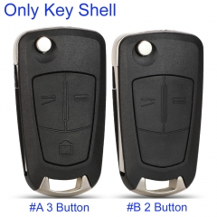 FS460019 2/3 Buttons Remote Car Key Fob Flip Key Case For  Opel Vectra Antigo Omega Suprema Agile Montana Key Shell Replacement