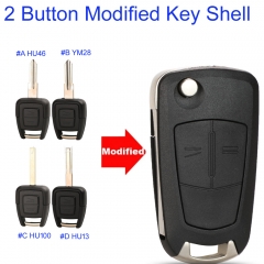 FS460020 2 Buttons Modifed Remote Flip Key Shell Car Case Fob For Opel Vectra Antigo Omega Suprema Agile Montana Housing Replacement