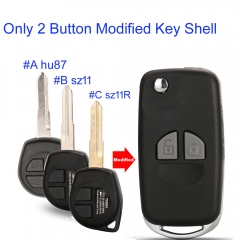 FS370037 2Button Modified Flip Key Remote Shell Case Cover for S-uzuki Swift Grage Vitara Alto  Auto Car Key