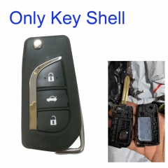 FS190164 3 Button Remote Key Control Fob Shell Cover for T-oyota  Auto Car Key Shell Housing Replacement