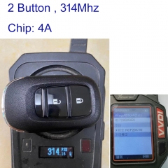 MK180289 2Button 314MHz Smart Key Remote Control for Honda CRV vezel 4A Chip Auto Car Key Fob Keyless Go