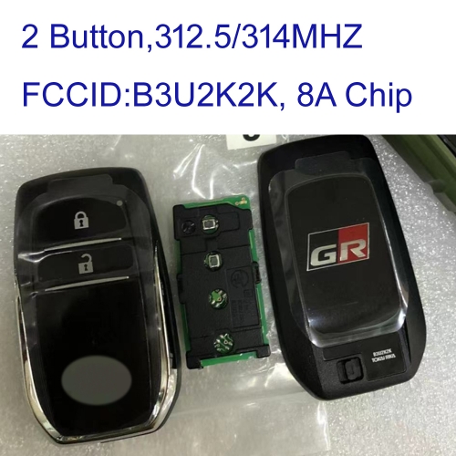 MK190447 OEM 2Button 312MHZ Smart Key for T-oyota HILUX GR B3U2K2K 0010 B2N2K2K 0030 Keyless Go For Japanese Cars 8A Chip