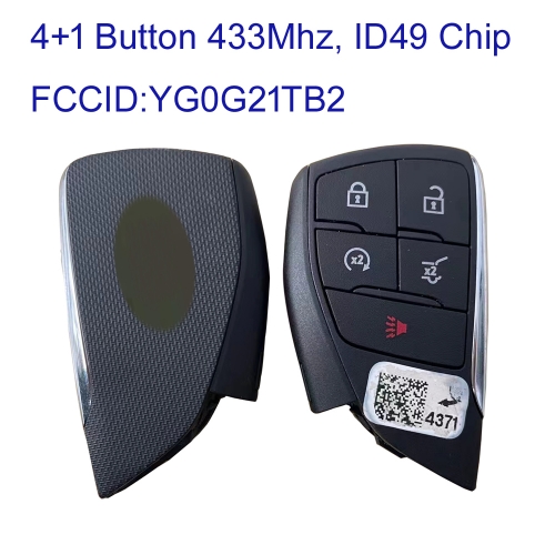 MK280138 4+1 Button Flip Key 434mhz ID49 Chip for Chevrolet  Suburban Tahoe 2021 2022 Auto Car Key Fob Keyless Go YG0G21TB2