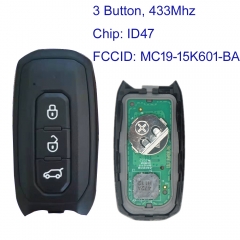 MK160186 3 Button 434MHz Remote Key For Ford Tourneo 2020 With ID47 CHIP MC19-15K601-BA Auto Car Key Fob