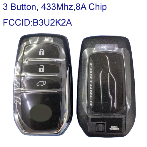 MK190436 OEM 3Button 434MHZ Smart Key for T-oyota FORTUNER B3U2K2A Keyless Go 8A Chip