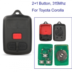 MK190537 2+1 Buttons 315Mhz Remote Car Key Fob for T-oyota Corolla Auto Car Key Fob