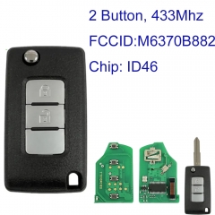 MK350063 2Buttons 433MHz Flip Key for M-itsubishi Pajero 2015 2016 2017 2018 2019 2020 2021 with ID46 Chip Key Fob M6370B882