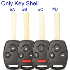 FS180104 2/3/2+1/3+1 Button Head Key Transponder Key Control Shell Case for H-onda Accord CRV Auto Car Key Replacement