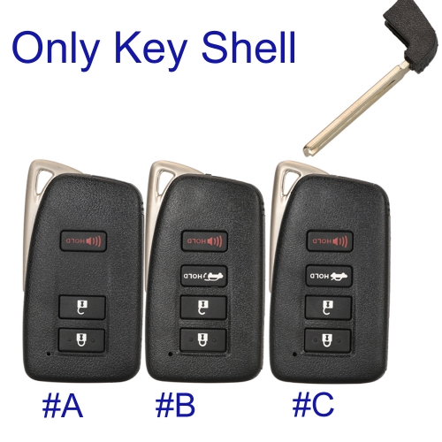 FS490014 2/3+1 Button Smart Key Remote Key Shell Cover for L-exus NX GS RX IS ES GX LX RC 200 250 350 LS 450H 300H Case