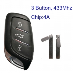 MK390014 OEM 3 Button 433MHz Proximity Smart Key Remote for MG 6  PrO Auto Car Key Fob with 4A Chip keyless Go
