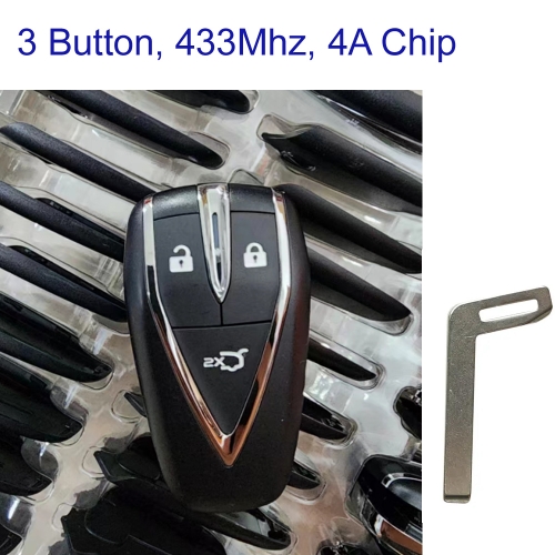MK020007 3 button 433mhz Smart Key for Changan  Auchan X5 2021 2022 With 4A Chip Auto Key Fob