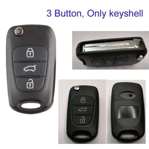 FS130049 3 Button Fllip Key Remote Key Control Shell Case Cover Case for K-ia K5 Auto Car Key Shell Replacement