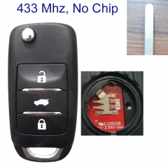 MK020009 3 button 433mhz Flip Folding Key for Changan EADO CS55 CS35 Auto Key Fob