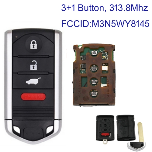 MK550030 3+1 Button 313.8MHz Smart Remote Key for Acura ZDX TL 2009 2010 2011 2012 2013 2014 FCC M3N5WY8145 IC267F-5WY8145