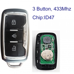 MK080027 3 Button Smart Remote Key 434Mhz for Chery Jetour X70 X90 X70S X70M Keyless Go With ID47 Chip