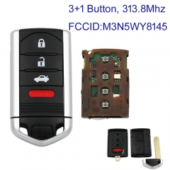 MK550011 3+1 Button 313.8MHz Smart Remote Key for Acura ZDX TL 2009 2010 2011 2012 2013 2014 FCC M3N5WY8145 IC267F-5WY8145